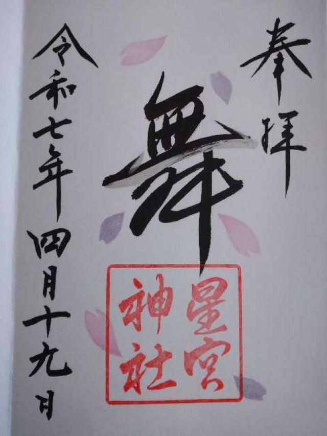 平柳星宮神社の御朱印6