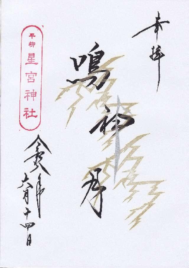 栃木県栃木市平柳町1-23-26 平柳星宮神社の御朱印