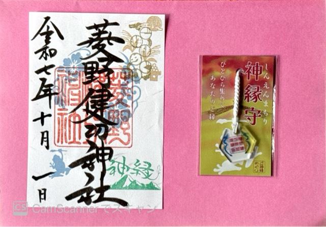 菱野健功神社の御朱印1