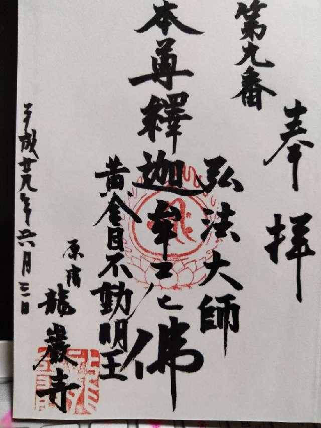 龍巌寺の御朱印10