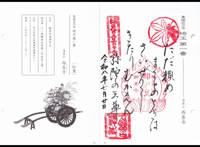 清泰山 西善寺の御朱印2