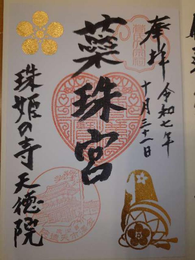 金龍山 天徳院の御朱印1