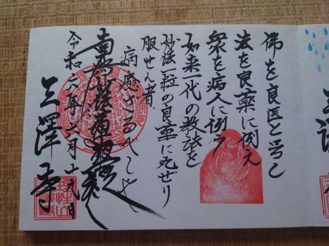 理性山 三澤寺の御朱印2