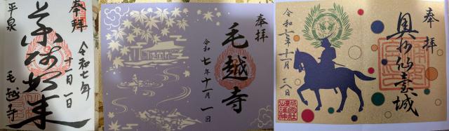 医王山 毛越寺の御朱印3