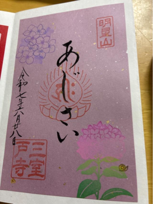 明星山 三室戸寺(西国第十番)の御朱印2