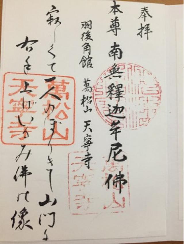 天寧寺の御朱印2