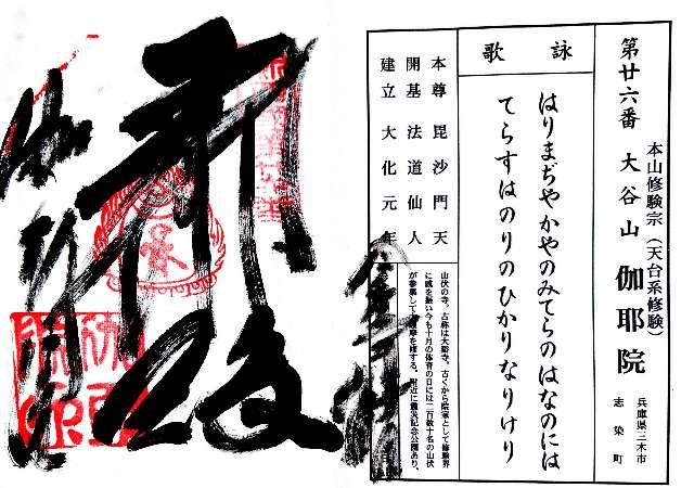 大谷山 大谿寺 伽耶院の御朱印6