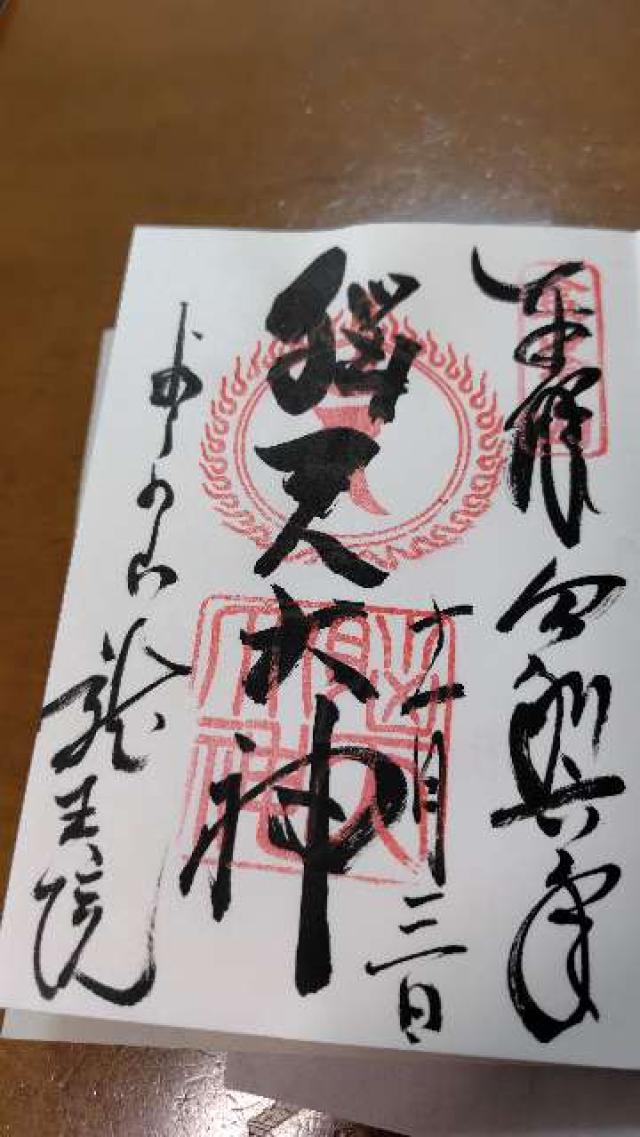 龍王院（脳天大神）の御朱印1