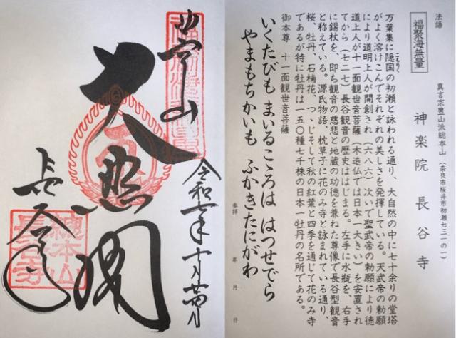 豊山 神楽院 長谷寺の御朱印3
