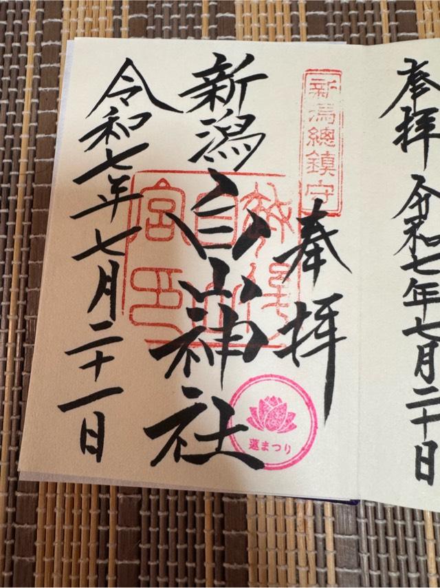 白山神社の御朱印6