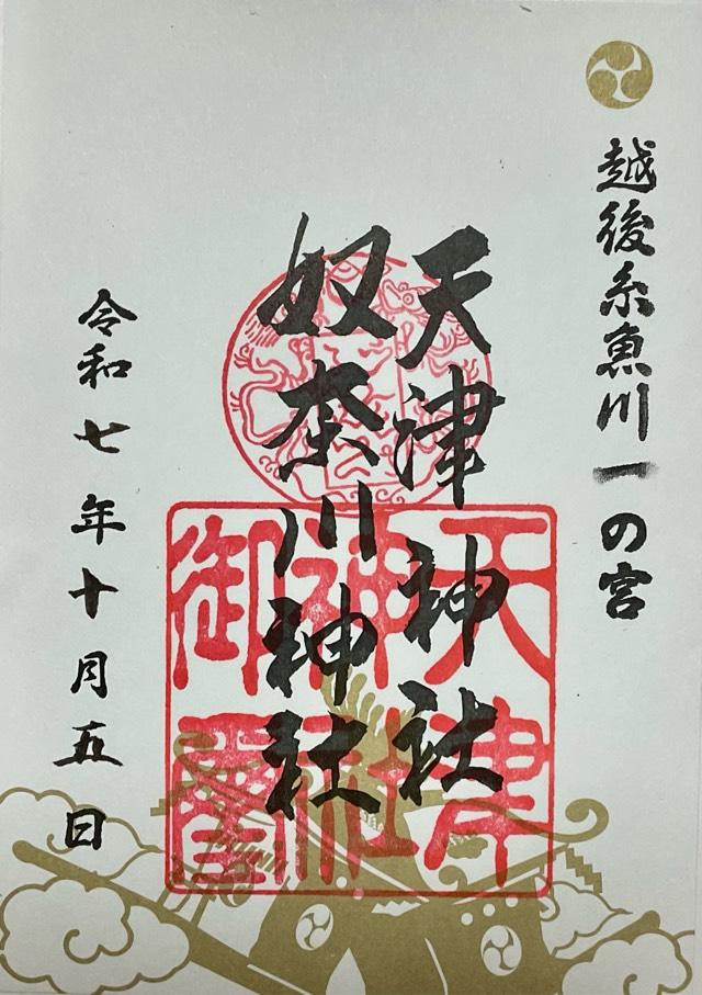 天津神社（天津神社・奴奈川神社）の御朱印1