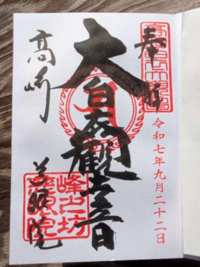 観音山 慈眼院(高崎観音)の御朱印2