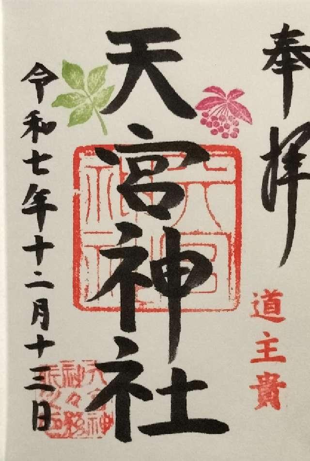 天宮神社の御朱印2