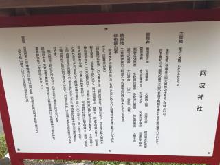 阿波神社の参拝記録(じゃすてぃさん)