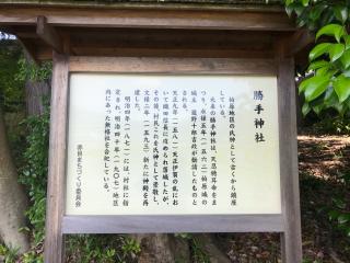 勝手神社の参拝記録(じゃすてぃさん)