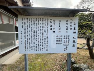 年毛神社の参拝記録(みんきちさん)