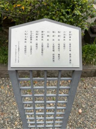 蚕影神社、他八社(阿豆佐味天神社境内社)の参拝記録(こーちんさん)