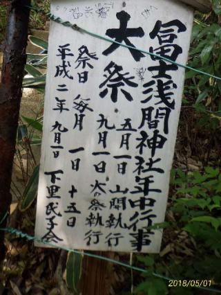 竹丘浅間神社の参拝記録(ちゃぶさん)