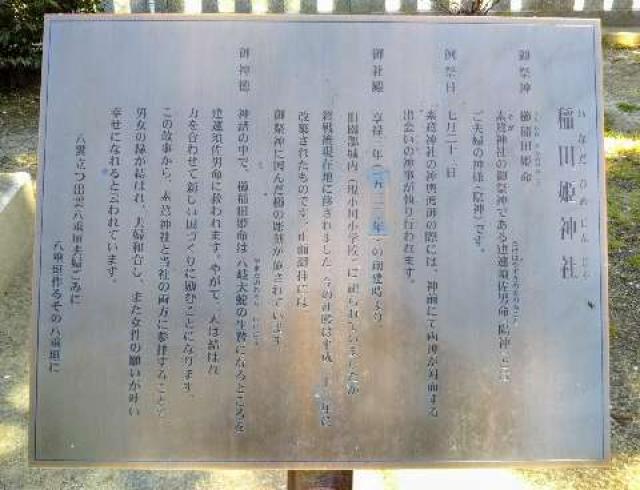 茨城県小美玉市小川古城１６５８の１ 稲田姫神社（素鵞神社 境内社）の写真3