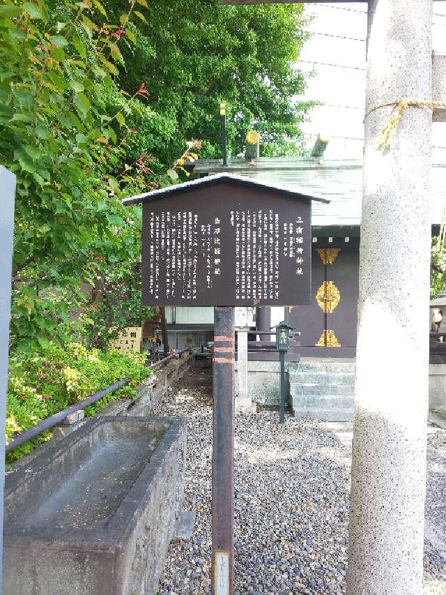 三宿稲荷神社・金刀比羅神社(神田神社境内社)の参拝記録(NTKさん)