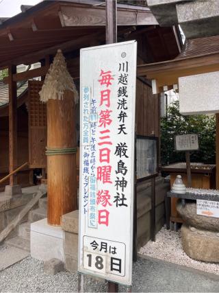 厳島神社（川越熊野神社末社）の参拝記録(⛩️🐍🐢まめ🐢🐍⛩️さん)