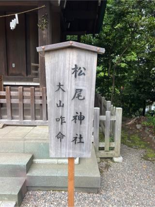 松尾神社(氷川神社末社)の参拝記録(⛩️🐍🐢まめ🐢🐍⛩️さん)