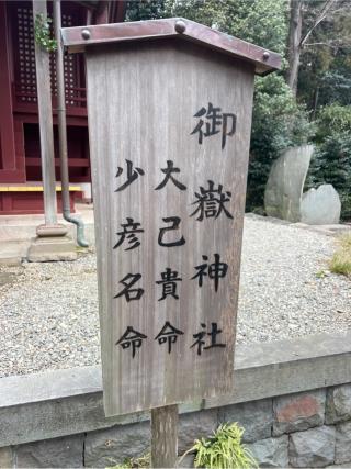 御嶽神社(氷川神社末社)の参拝記録(⛩️🐍🐢まめ🐢🐍⛩️さん)