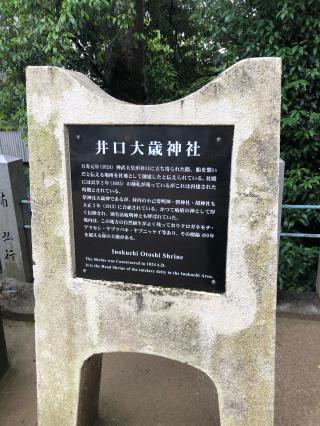 井口大歳神社の参拝記録(あくんさん)