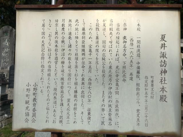 福島県田村郡小野町夏井町屋33 夏井諏訪神社の写真6