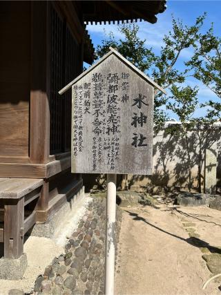 水神社(水天宮内)の参拝記録(みんきちさん)