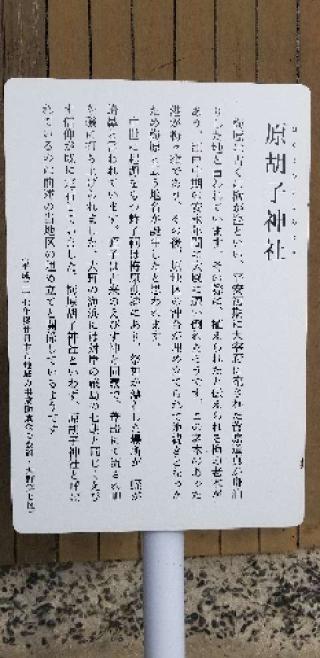 原胡子神社の参拝記録(さすらいきゃんぱぁさん)