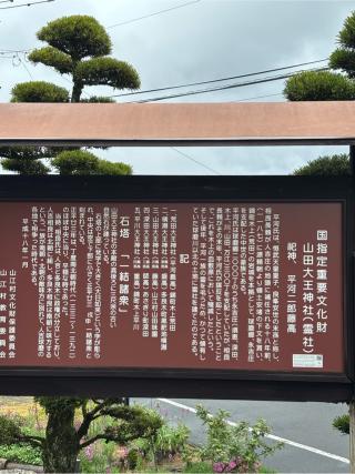 山田大王神社の参拝記録(ほちさん)
