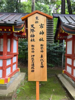市神社・天降神社の参拝記録(⛩️🐍🐢まめ🐢🐍⛩️さん)