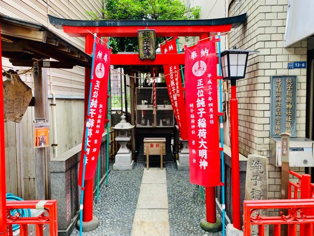 東京都中央区日本橋茅場町3-13-6 純子稲荷神社の写真1