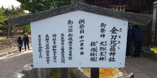 金刀比羅神社（厳島神社末社）の参拝記録(はにほへとさん)