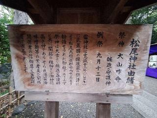 松尾神社(大國魂神社境内社)の参拝記録(まーさんさん)