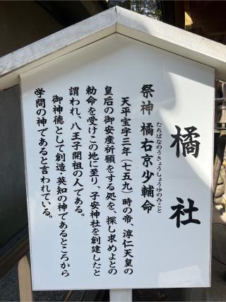 橘社(子安神社境内社)の参拝記録(⛩️🐉🐢まめ🐢🐉⛩️さん)