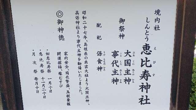 長野県松本市大手3-3-20 恵比寿神社（四柱神社境内社）の写真3