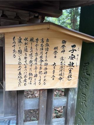 子安社（諏訪大社下社春宮末社）の参拝記録(⛩️🐍🐢まめ🐢🐍⛩️さん)
