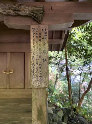 川尾社（貴船神社末社）の参拝記録(⛩️🐍🐢まめ🐢🐍⛩️さん)