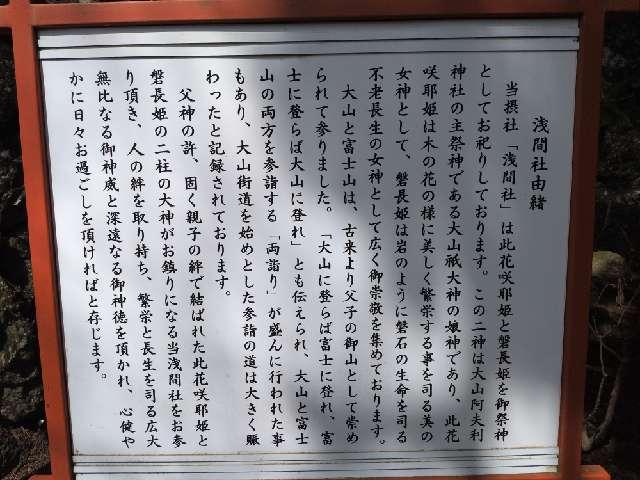 神奈川県伊勢原市大山355 浅間社(大山阿夫利神社境内社)の写真2
