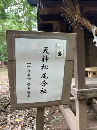天神松尾合社(氷川女體神社境内社)の参拝記録(⛩️🐍🐢まめ🐢🐍⛩️さん)