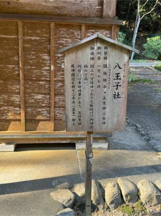 八王子社(小國神社)の参拝記録(こーちんさん)