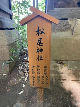 松尾神社(川越氷川神社境内社)の参拝記録(⛩️🐍🐢まめ🐢🐍⛩️さん)