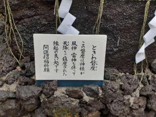 ときわ岩座（境内  招福池の一画）の参拝記録(三毛猫さん)
