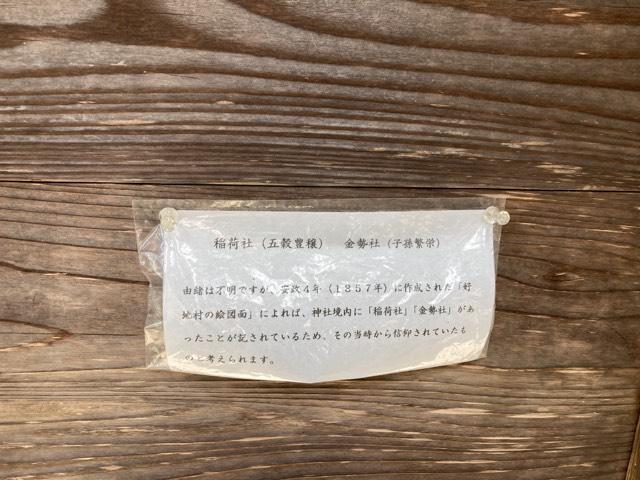 稲荷社・金勢社(熊野神社)の参拝記録(MA-323さん)