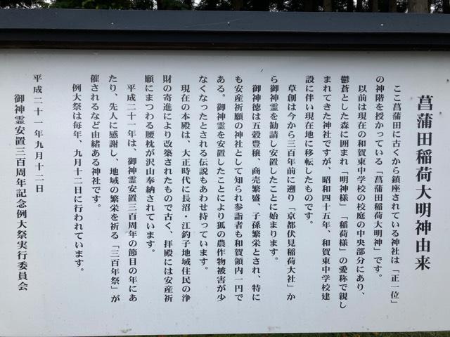 菖蒲田稲荷大明神の参拝記録1