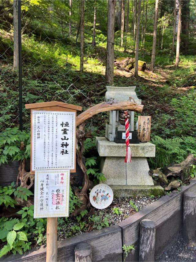 恒霊山神社(日光二荒山神社)の参拝記録2