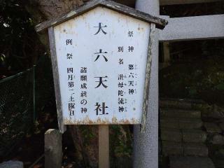 大六天社(小動神社境内社)の参拝記録(りゅうじさん)