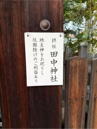 田中社（梛神社境内社）の参拝記録(⛩️🎠🐢まめ🐢🎠⛩️さん)